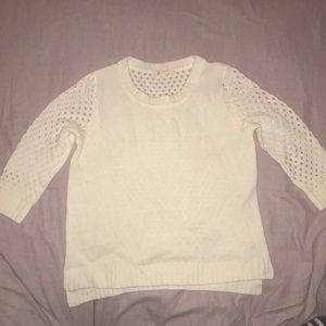 White knit sweater